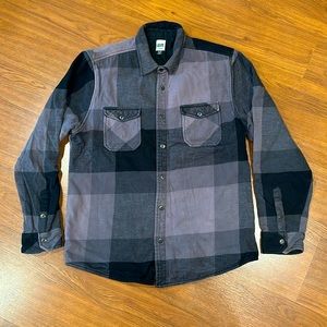 Volcom Workwear Flannel / XL / Black & Gray / Snap Closure / Normal Wear